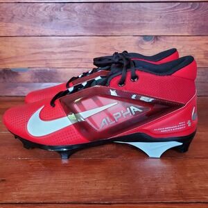 Nike Alpha Menace 4‎ Pro Football Cleats Men 13.5 University Red White New
